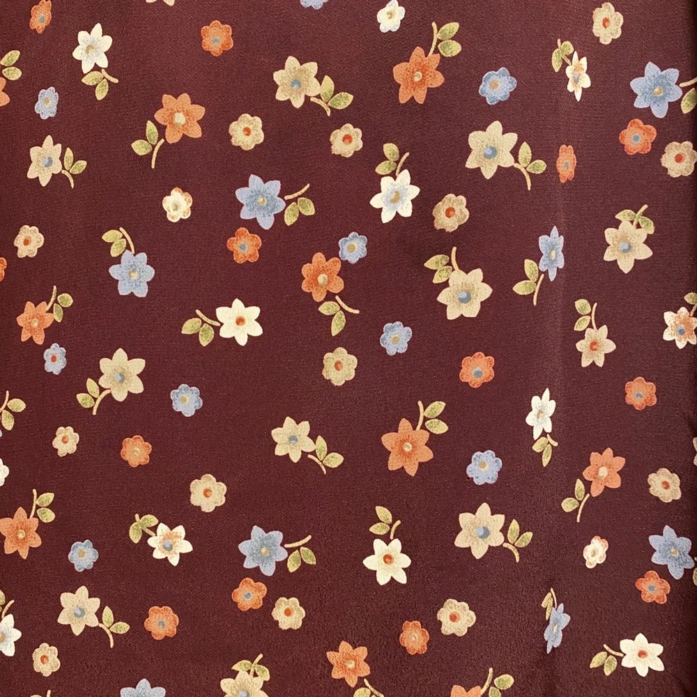 90s Brown Floral Slip Dress - Picture 3 of 3